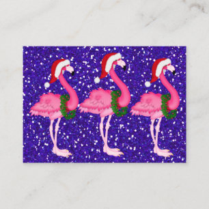 Flamingo Christmas Enclosure Card / Tag