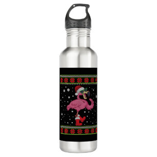 Flamingo Christmas I Want A Flamingo For Christmas 710 Ml Water Bottle