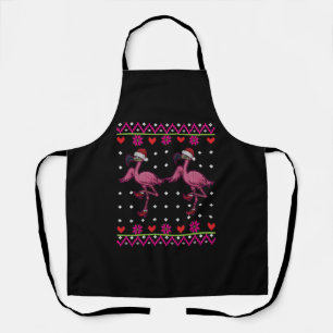 Flamingo Christmas I Want A Flamingo For Christmas Apron