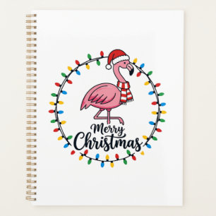 Flamingo Christmas Lights Holiday Planner