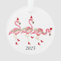 Flamingo Christmas ornament