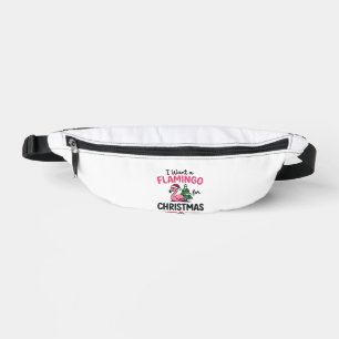 Flamingo Christmas Quote Vector Bum Bags