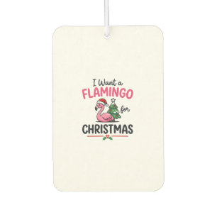 Flamingo Christmas Quote Vector Car Air Freshener
