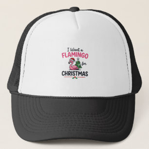 Flamingo Christmas Quote Vector Trucker Hat