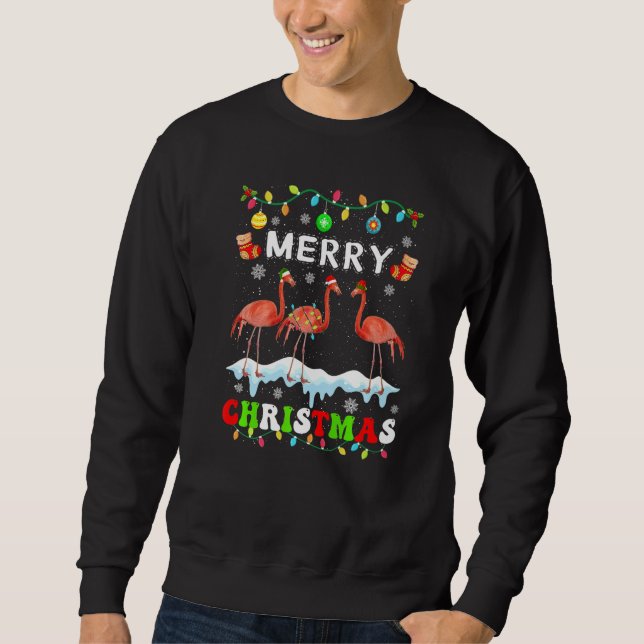 Flamingo Christmas Squad Xmas Women Men Kids Sweatshirt (Front)