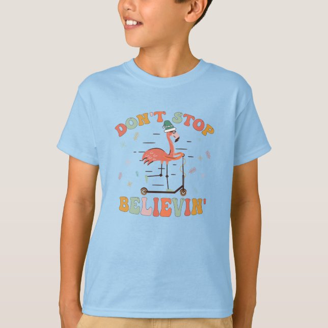 Flamingo Christmas  T-Shirt (Front)