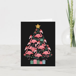 Flamingo Christmas Tree Card