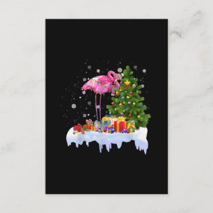 Flamingo Christmas Tree Lights Enclosure Card