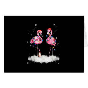 Flamingo Christmas Tree Santa Hat Light