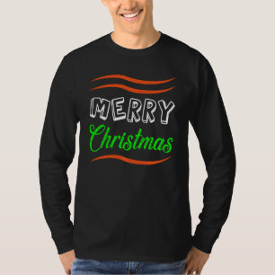 Flamingo Christmas Tree Santa Hat Xmas Light Merry T-Shirt