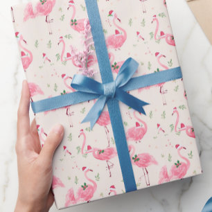 Flamingo christmas  wrapping paper