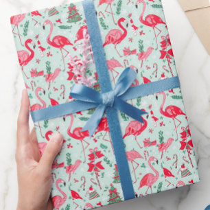 Flamingo christmas  wrapping paper