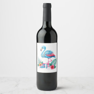 Flamingo Chucks and Pearls Comma La Harris 2024 Wine Label