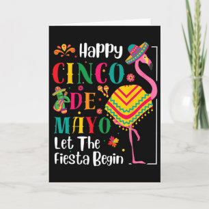 Flamingo Cinco De Mayo Mexican Fiesta For Men Wome Card