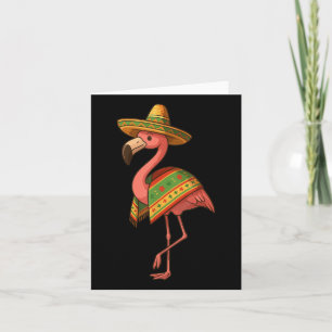 Flamingo Cinco De Mayo Mexican Flamingo With Sombr Card