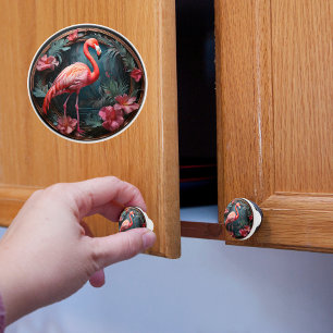 Flamingo Circle Frame Ceramic Knob