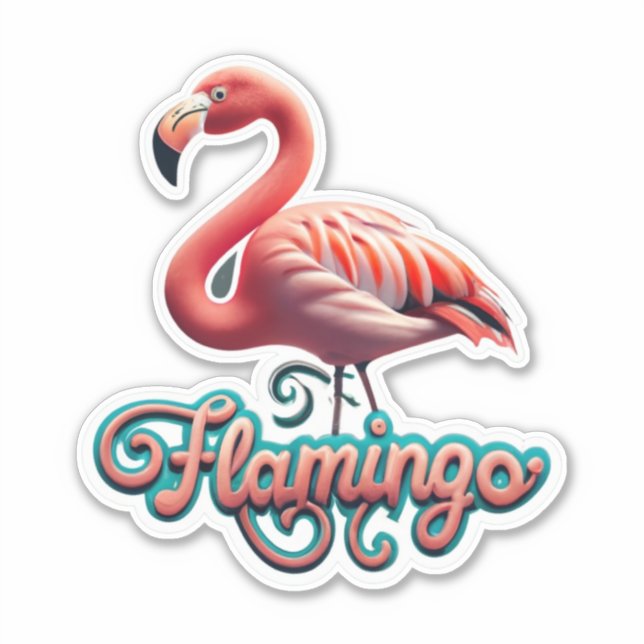 Flamingo Classic Round Sticker (Front)
