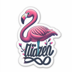 Flamingo Classic Round Sticker