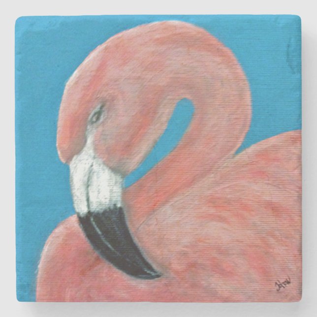 Flamingo Coaster From Original Art. (Front)