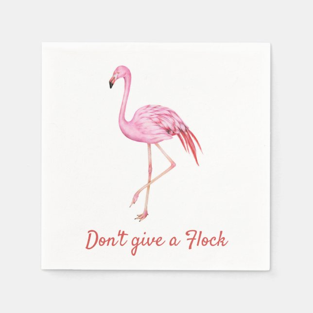 Flamingo Cocktail Napkins (Front)