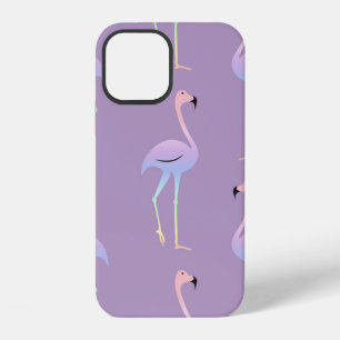 Flamingo colourful rainbow bird. Beautiful seamles iPhone 12 Case