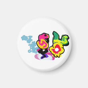 Flamingo cool dance  magnet