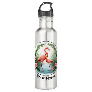 Flamingo Couple  710 Ml Water Bottle