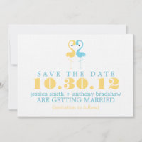Flamingo Couple Wedding Save the Date