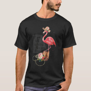 Flamingo Cowgirl Let Your Faith Be Taller Than You T-Shirt