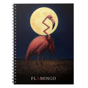 Flamingo Cravat gothic Surreal Notebook