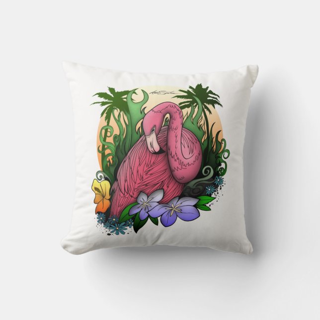 Flamingo  cushion (Front)