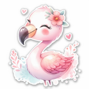 Flamingo Custom Cut Scrapbooking Sticker