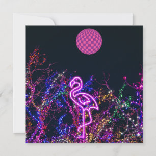 Flamingo dance at the party. invitation
