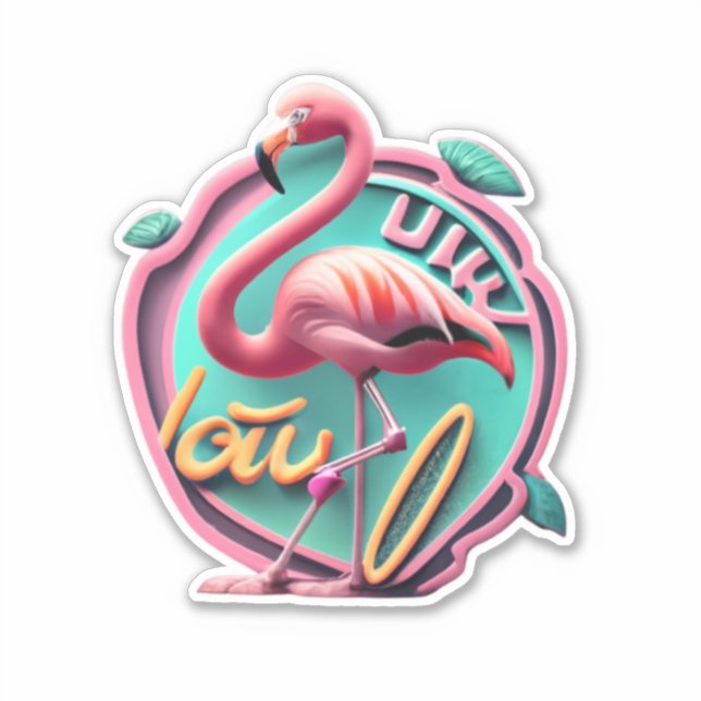 Flamingo Delight Stickers That Bring Joy (Front)