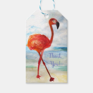 Flamingo Drawing Custom Gift Tags