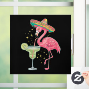 Flamingo Drinking Margarita Funny Mexican Poncho