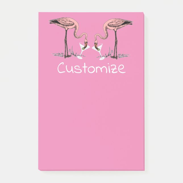 Flamingo Drinking Martini Thunder_Cove  Post-it Notes (Front)