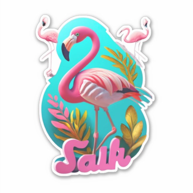 Flamingo Elevate Your Style with Stickers (Front)