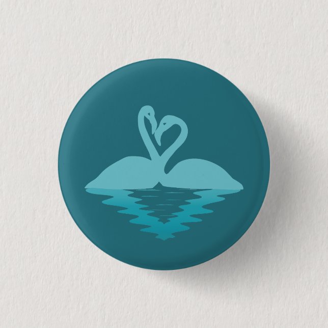 Flamingo Embrace 3 Cm Round Badge (Front)