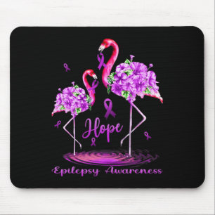 Flamingo Epilepsy Awareness  Mouse Pad