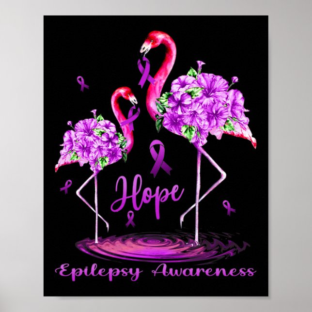 Flamingo Epilepsy Awareness  Poster (Front)