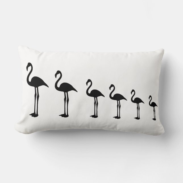 Flamingo Evolution Throw Pillow (Front)