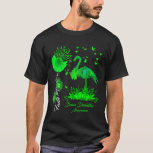 Flamingo Faith Hope Love Brain Disabilities Awaren T-Shirt