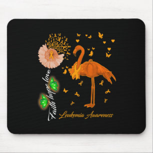 Flamingo Faith Hope Love Leukaemia Awareness Mouse Pad