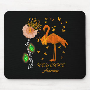 Flamingo Faith Hope Love Rsd Crps Awareness Mouse Pad