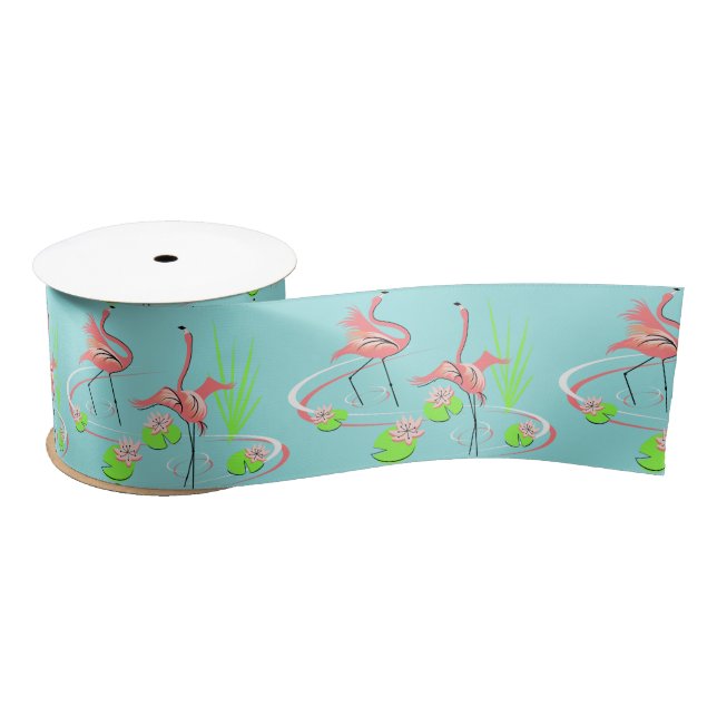 Flamingo Fandango Duo 2 ribbon satin Satin Ribbon (Spool)