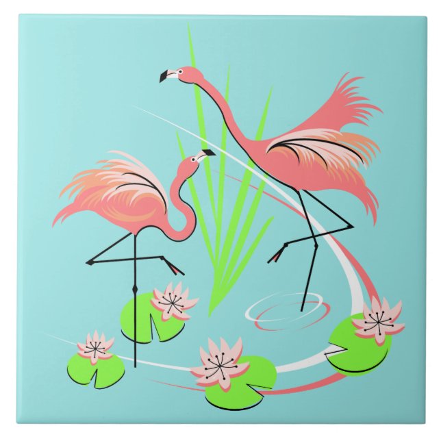 Flamingo Fandango Duo tile (Front)