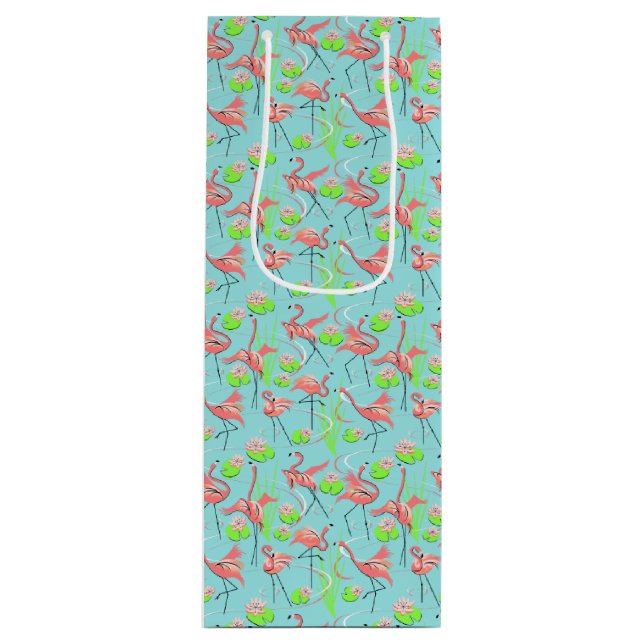 Flamingo Fandango Multi gift bag wine (Front)