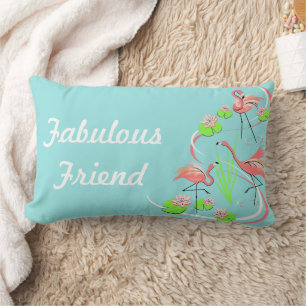 Flamingo Fandango Trio Fabulous Friend lumbar Cushion