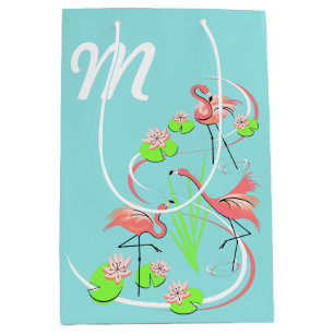 Flamingo Fandango Trio Monogram medium Gift Bag